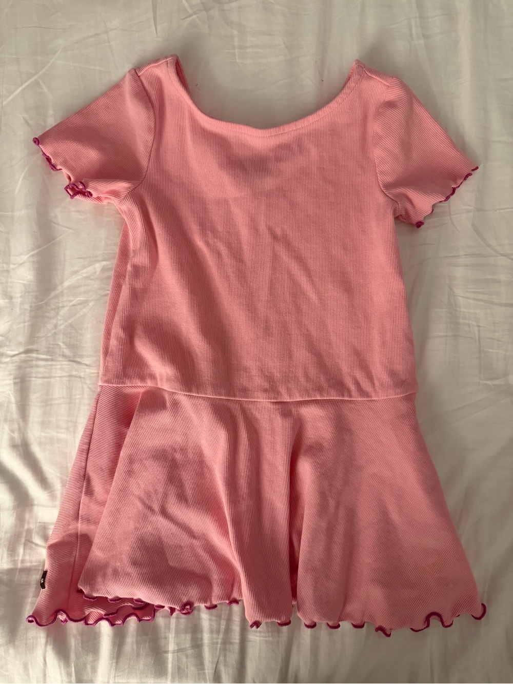 Tea Collection Ruffle Ribbed Skater Dress - Picture 2 of 4